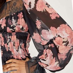 Free People Midnight Combo Daphne Blouse